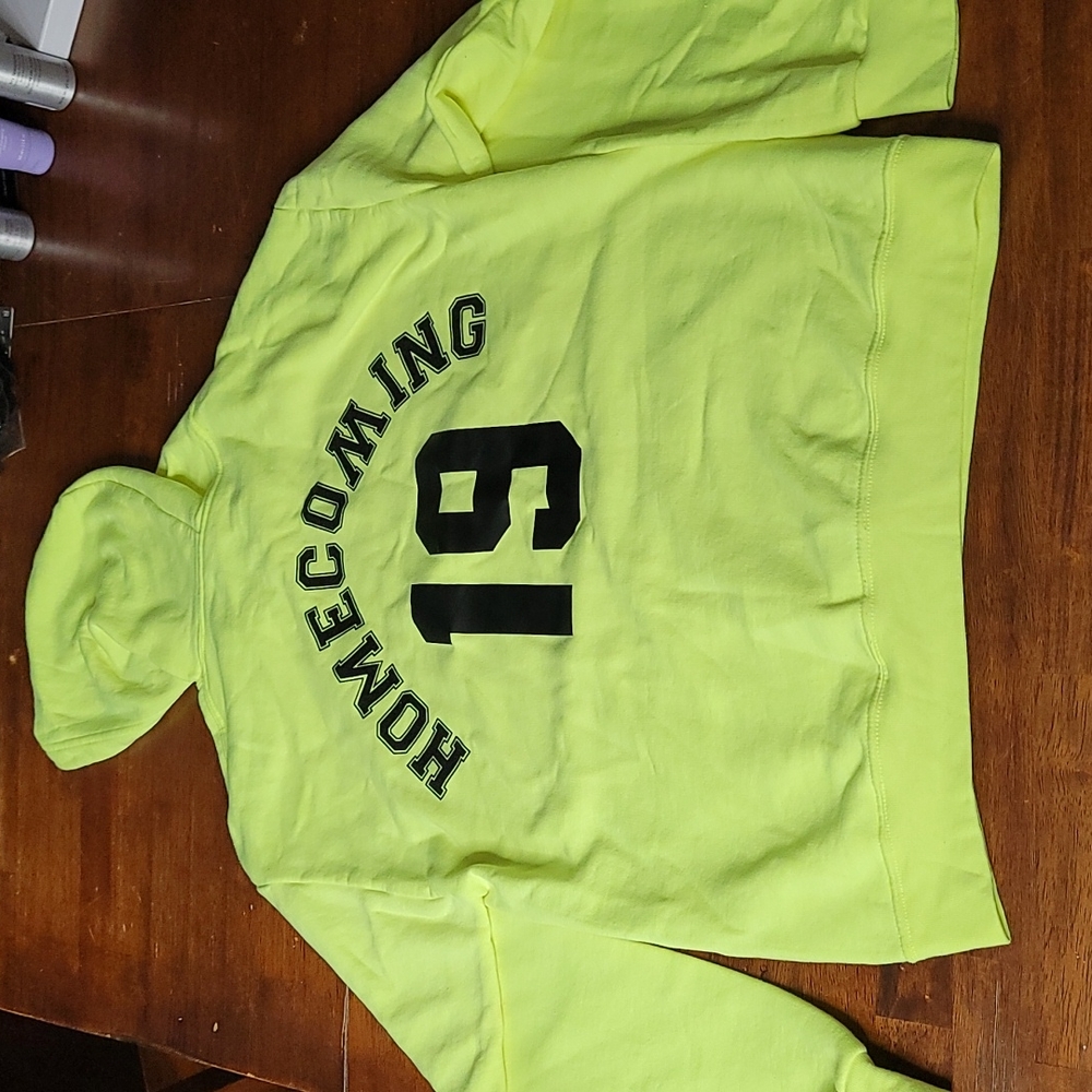 SOFT handmade HOMECOMING 19 Fruit of the Loom Neon Yellow Hoodie